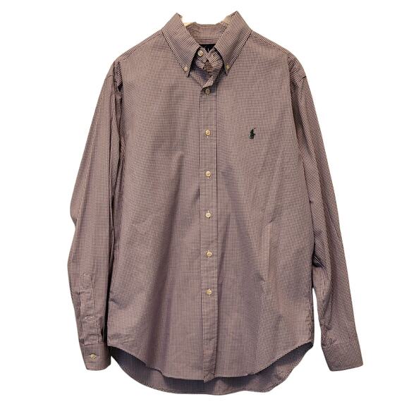 Lauren Ralph Lauren Other - Ralph Lauren Men’s Classic Fit Purple Gingham Long Sleeve Shirt Size 16 34/35